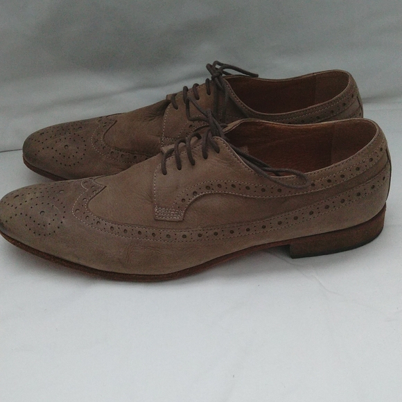 Vero cuoio made in Italy men's leather lace up light brown dress shoes Sz 42 - Picture 7 of 12